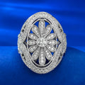 Luxury Handcrafted 925 Sterling Silver Gold Plated Women's Ring