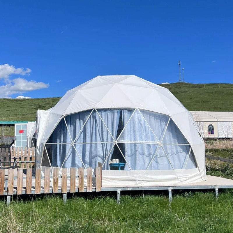 8M Luxury 4 People Big Transparent Dome Tent House Domos Tienda De Lujo