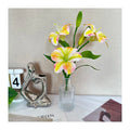 QYY XUANCAO 3 Flower 2 Buds Long Stem Artificial Stargazer Lily with 3 Tiger Lily Heads for Wedding Party Decor MegaBDM
