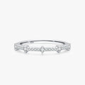 Ailmay 925 Sterling Silver Sparkling Zirconia Stackable Thin Finger Ring for Women Wedding Engagement Accessories Fine Jewelry