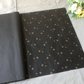 Wholesale 17gsm Black Tissue Paper with Gold Star Design Resin Coated for Screen Printing on Clothing Shoes Socks