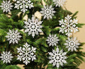 Hot Selling Custom Designed Colorful Soft Fabric Snowflake Stickers Adorable Felt Plush Kids' DIY Room Modern Christmas