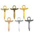 6 Color Bat Style Sword Charms Alloy Metal for Earring Necklace Pendants DIY Handmade Jewelry Accessories Making 50*31mm M94