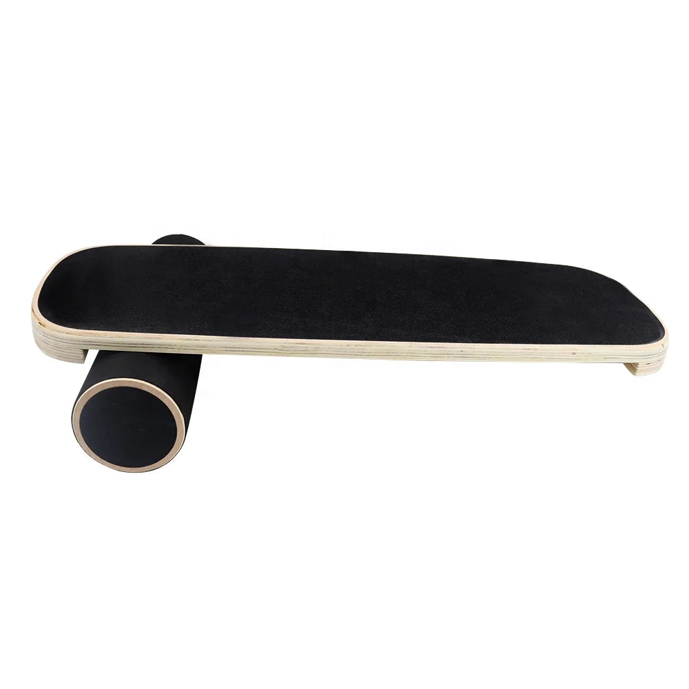 Fitness Yoga Kids Custom Printing logo Wooden Wobble Roller Balance Board Trainer