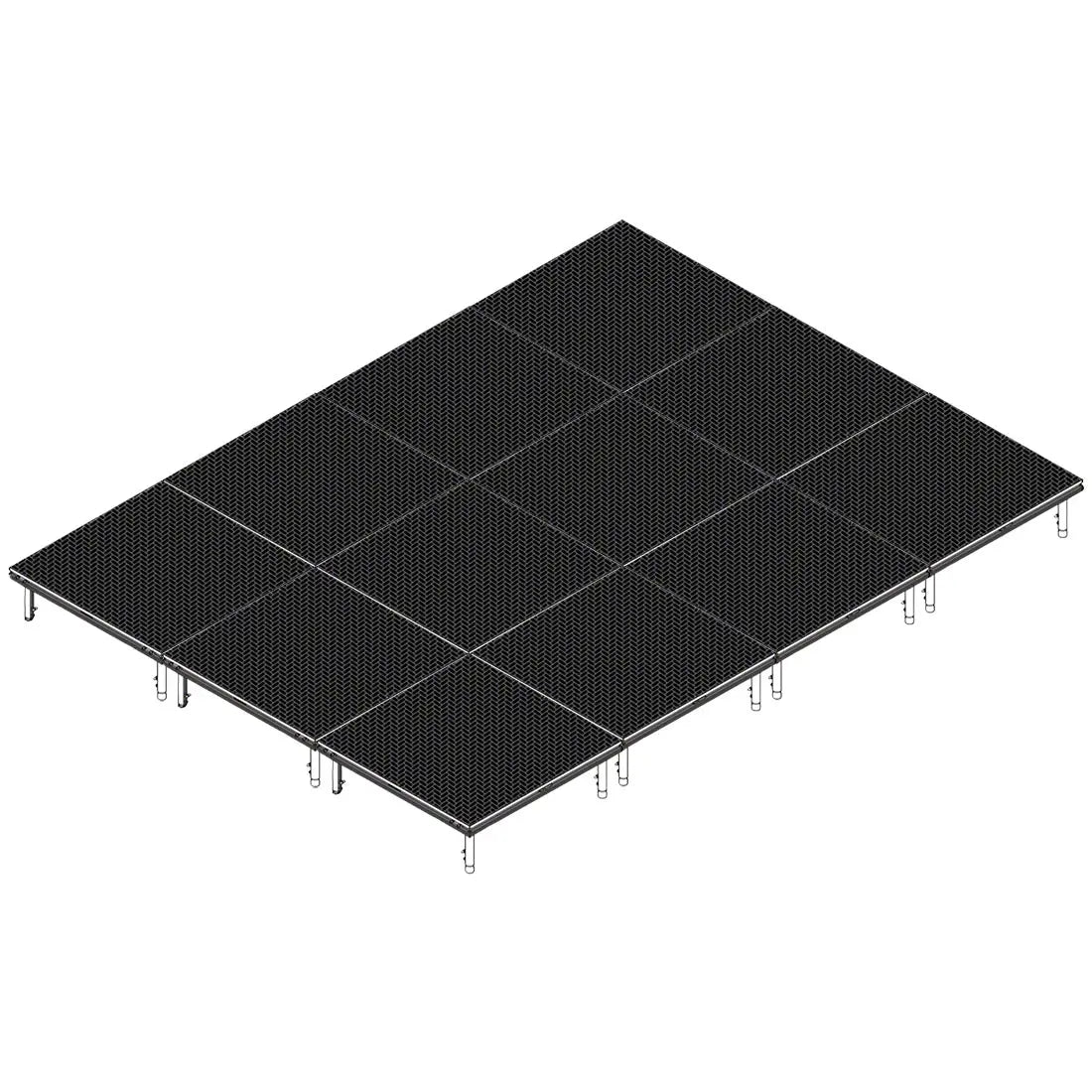 ESI Aluminum Retractable Platform QuickLock Staging 12'x16' Indoor/Outdoor Stage System Concert Equipment