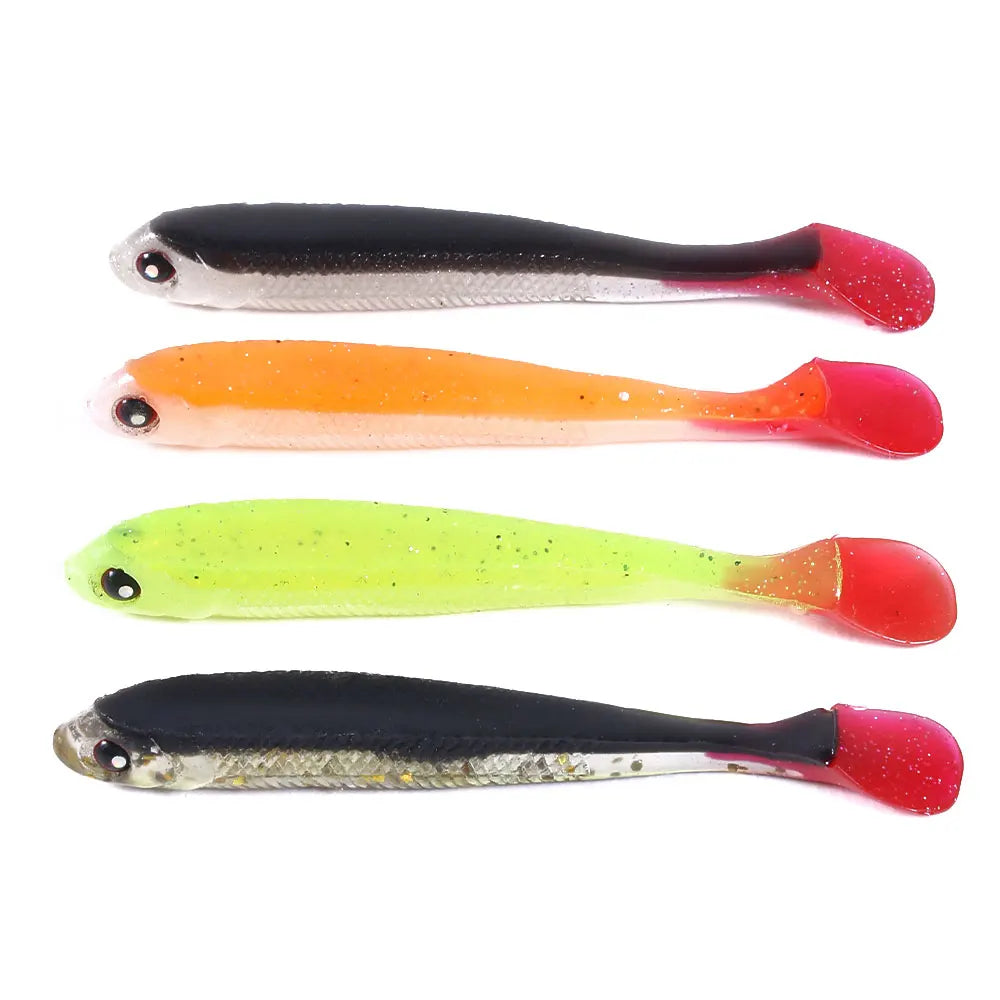 7.5CM 3.4G Artificial Fish Bait 5pcs/bag T-tail Soft Fish Fishing Soft Lure MegaBDM