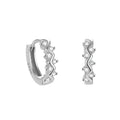 Flash Earrings 925 Sterling Silver Small Round CZ Wave Cross Hoops Gold Plated Huggies for Women Fine Jewelry Wholesale