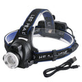 Rechargeable LED Headlamp with Motion Sensor Zoom Focus T6 High Lumen Beam USB Charging Waterproof Design