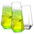 Creative Geometric Glass Cup Crystal Glass Four Corner Highball Glasses Cocktail Tumbler