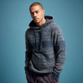 Men's Loose-Fitting Jacquard Knit Pullover Hoodie Patterned Wool Blend Embroidered Hooded Sweater for Autumn Casual Fashion