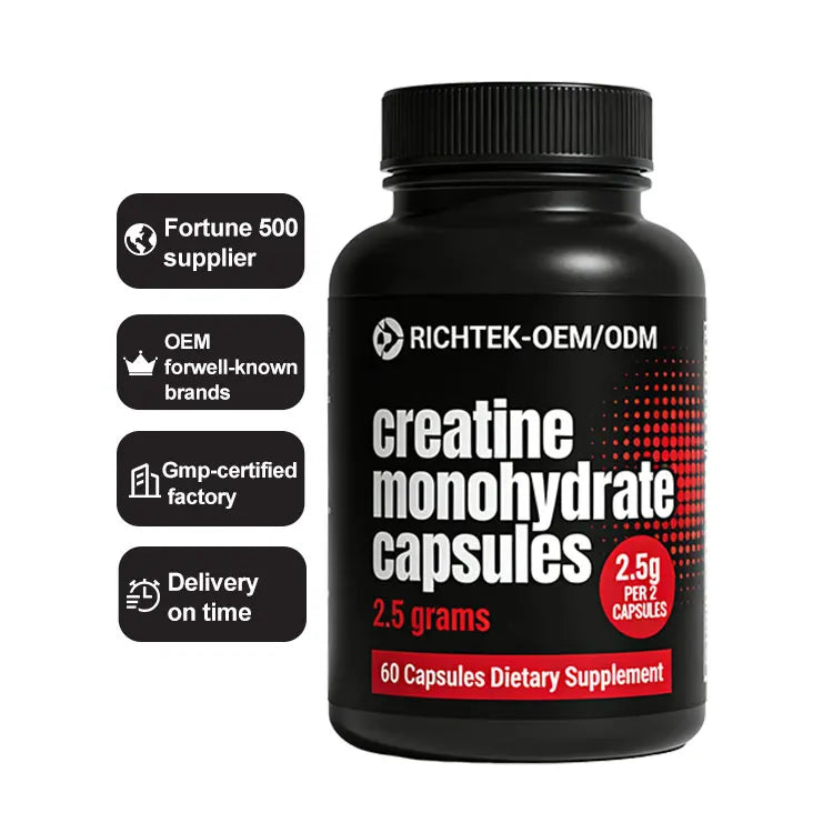 ISO Kosher Packaged Sport Nutrition High Purity Good Price Better Quality Creatine Monohydrate Capsules