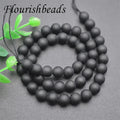 Natural Gemstone 6mm 8mm Round Matte Tourmaline Stone Beads