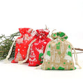 Wholesale Small 9x12cm Linen Mesh Christmas Gift Bags Drawstring Wholesale China Manufacturer Supplier