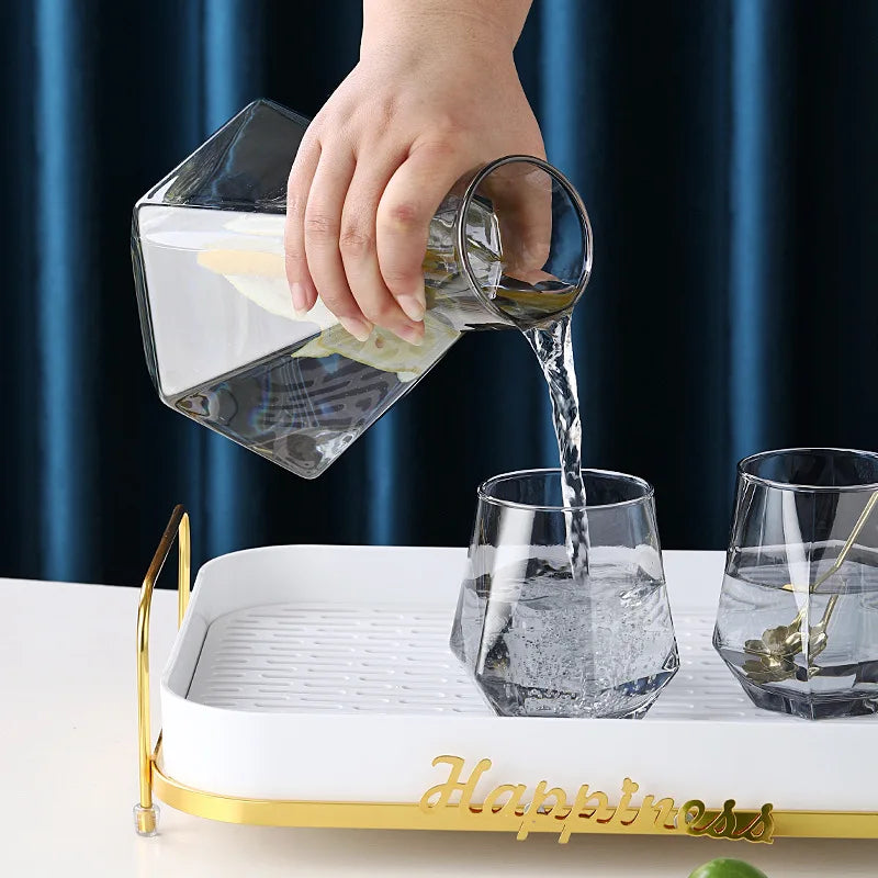 2024 Creative New Cork Diamond Kettle Glass High Borosilicate Heat Resistant Household Water