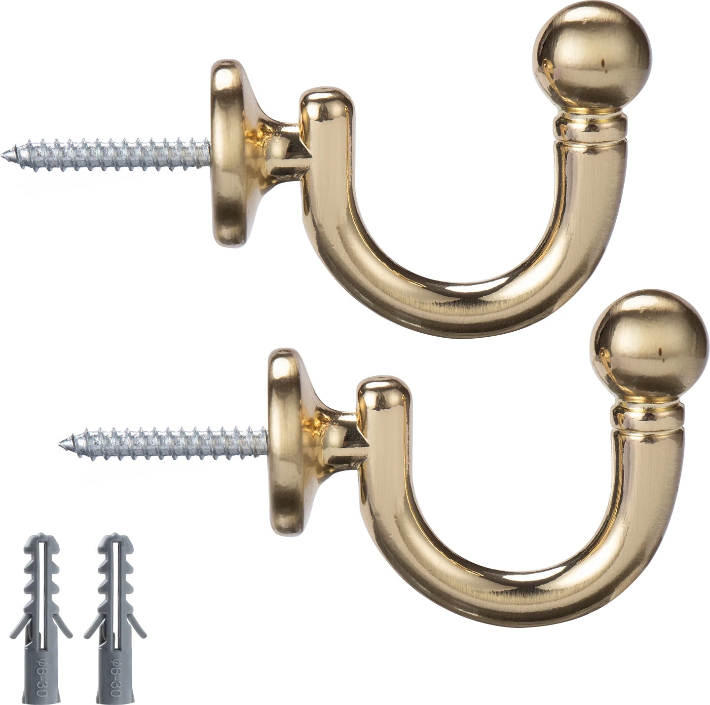 Modern Gold Single Curtain Hooks Zinc Alloy Window Drapery Tieback Wall-Mounted Tassel Holder for Home Four Season Use