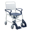 SUNCARE 4 in 1 Patent Plastic Shower Chair Backrest PU Seat Portable Commode Chair Wheelchair Raised Toilet Seat for Elderly