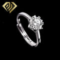 Women 925 Sterling Silver Wedding Rings Promise Engagement Moissanite Diamond Rings