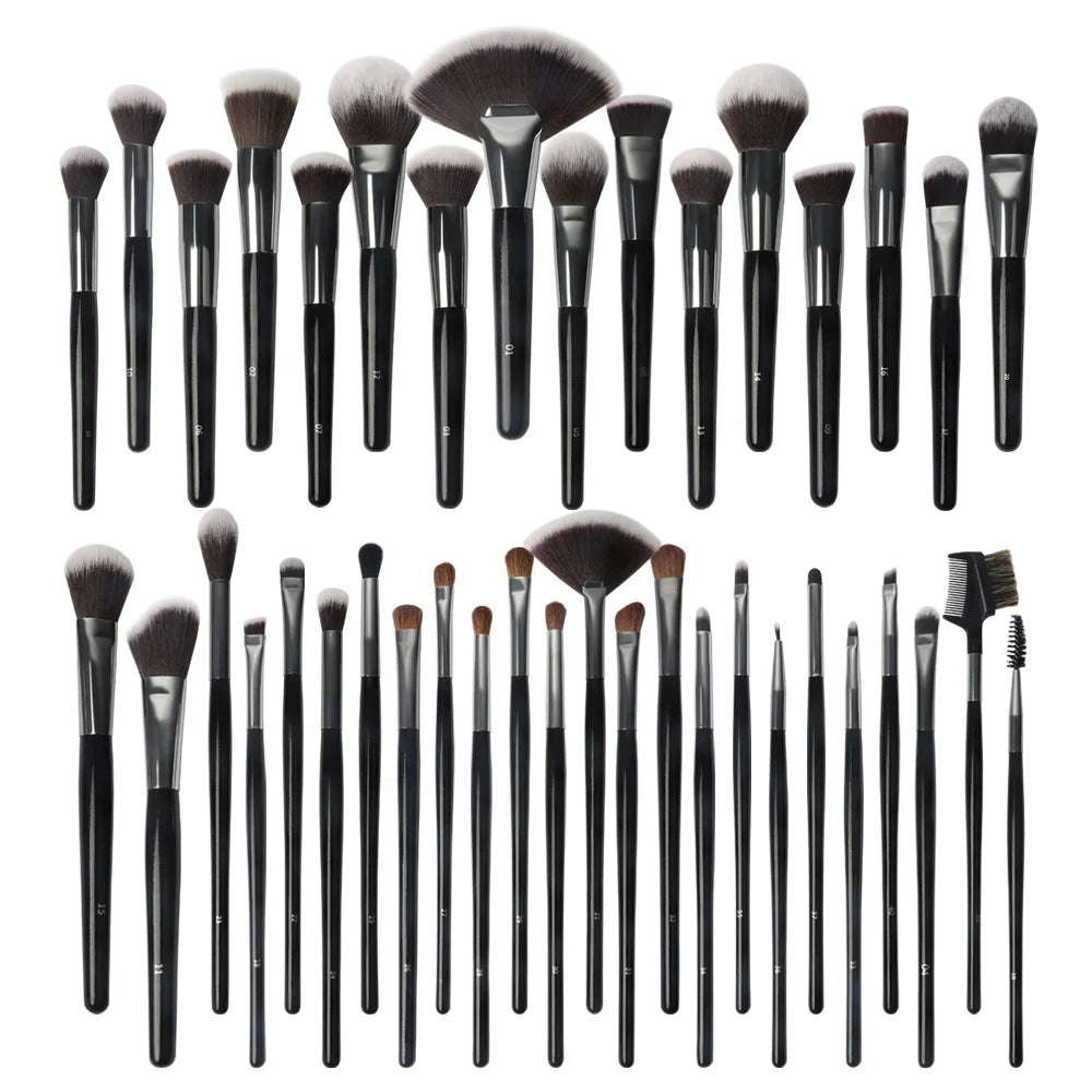40 Pieces Angled Eyeliner Makeup Set Custom Logo Natural Hair Synthetic Foundation Big Professional Vegan Private Label Make up
