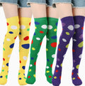Wholesales Custom logo Fancy Party Costume Women Girls Clown Cosplay Long Socks Polka Dots Pattern Socks