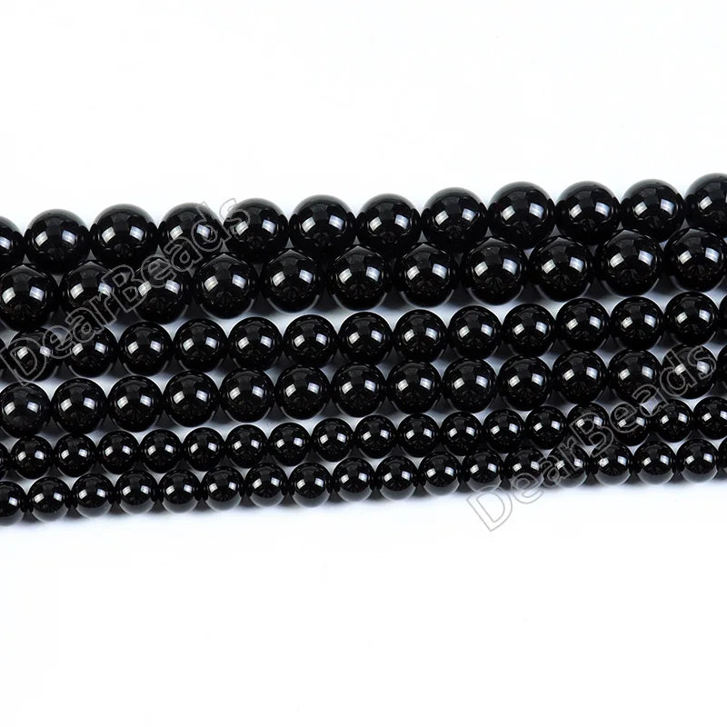 Natural Obsidian Healing Beads Black Obsidian Beads for Man Jewelry Making 4mm 6mm 8mm 10mm 12mm