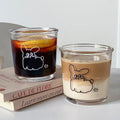 Solhui Korea Ins Cute Cartoon Glass Coffee Mug  Large Capacity Drinking Water Cup