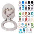 European MDF Closed Front Toilet Seat Soft Close Function Zinc Alloy Hinges 1 Year Warranty for Bathroom Use Premium Vendor