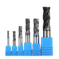 Solid Carbide 4-Flute AlTin Coated Endmills Metal Milling Cutter OEM 60HRC 10mm Edge Length Router Bits Sizes 4mm 12mm