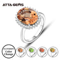 11.0 Carats 14*17MM Oval Cut Turkish Jewelry Wholesalers Gold Plated 925 Sterling Silver Zultanite Color Changing Jewelry