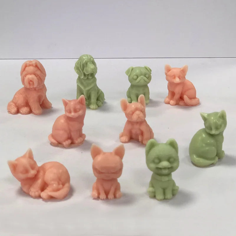 3D Teddy Puppy Candle Silicone Mold DIY Dog Wax Candle Making Soap Resin Clay Mold Christmas Gift Craft Supplies Home Decor