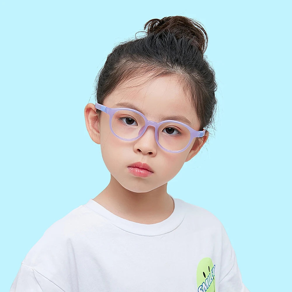 5118 Memory Silicone Adjustable Demountable Frame Blue Light Blocking Glasses Kids