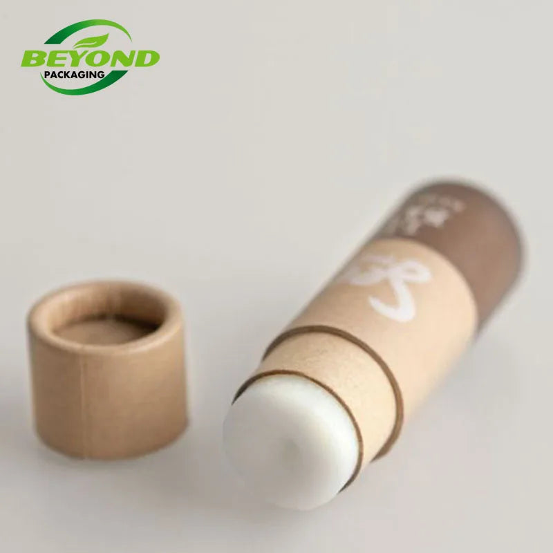 Eco Friendly Empty Deodorant Push up Containers Sunscreen Cosmetic  Paper Tube Biodegradable Kraft Lip Balm Tube Antiperspirant