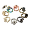 Rainbow Rose Gold Metal Handbag Hardware Brass D-rings Screw in Rivet Purse D Ring Handles Slider Connects Hook Buckle for Bags