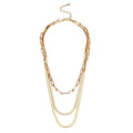 Trendy 18K Gold Filled Zinc Alloy Herringbone Multi Chain Necklace Snake Chain Women Necklace