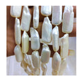 AAA grade 10X25 mm Natural Freshwater Pearl Strand Baroque Keshi with Big Rectangle Shape Available in Different Nature Colors
