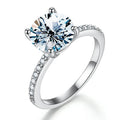 China Cheap Low Price 2 3 5 CT Carat Moissanite Diamond Big Solitaire Wedding Ring for Women  925 Sterling Silver Luxury Jewelry