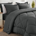 Duvet Bedding All Season Down Alternative Microfiber Quilted Comforter Duvet Insert Machine  With 2 Pillow Cases