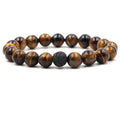 Popular 10mm Black Lava Tiger Eye Stone Set Fashion Bracelet & Bangles Stylish Jewelry for Women MegaBDM