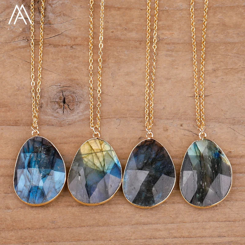 Top Quality Flash Labradorite Pendant Necklace