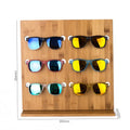 Fashion Natural Bamboo Material Sunglasses Display Stand for Six Sunglasses