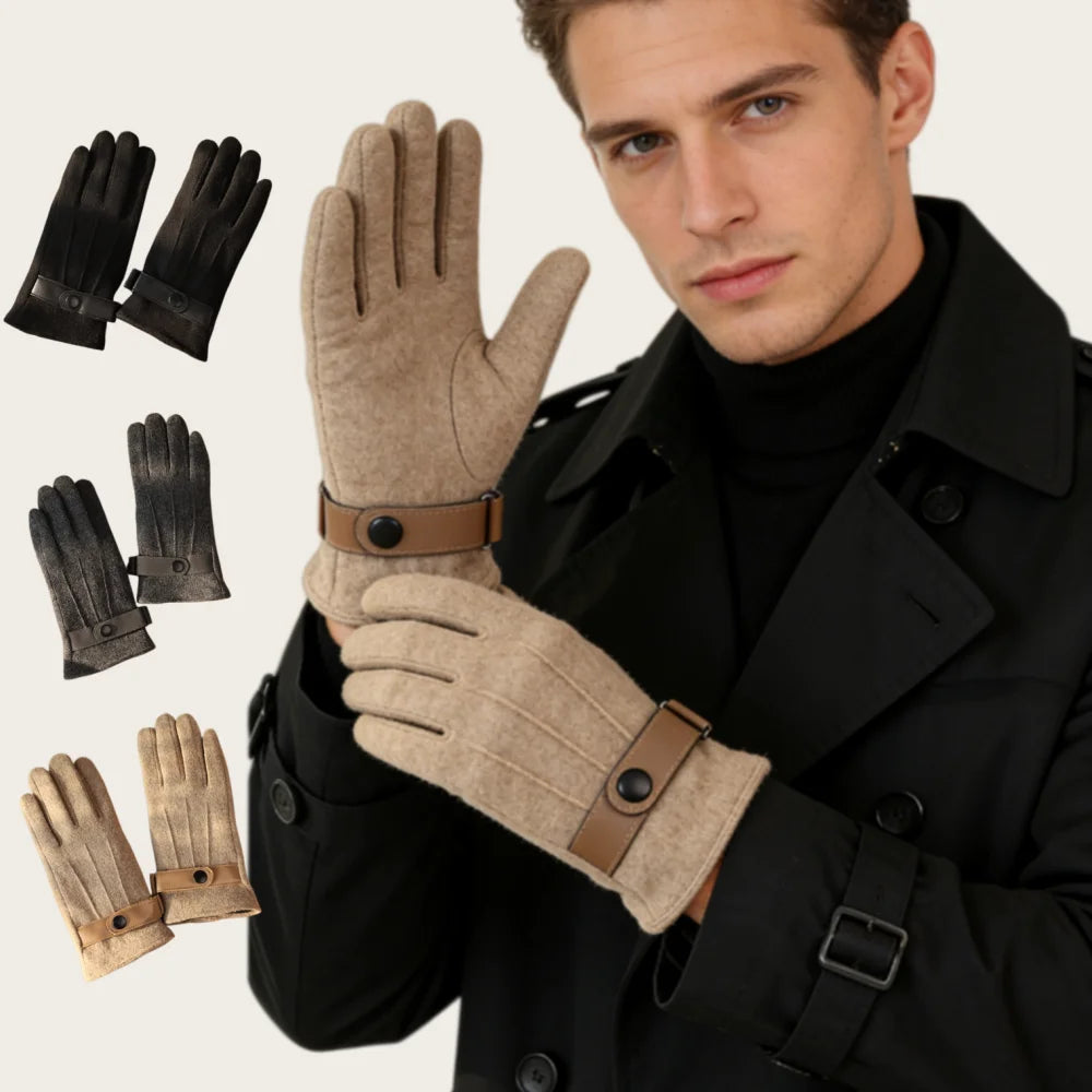 Cheap Wholesale Touch Phone Warm Gloves Handsome Men Wool Gloves