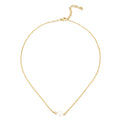 Luxury Single Handmade round Freshwater Pearl Pendant Necklace for Women Trendy Stainless Steel Link Chain for Anniversary