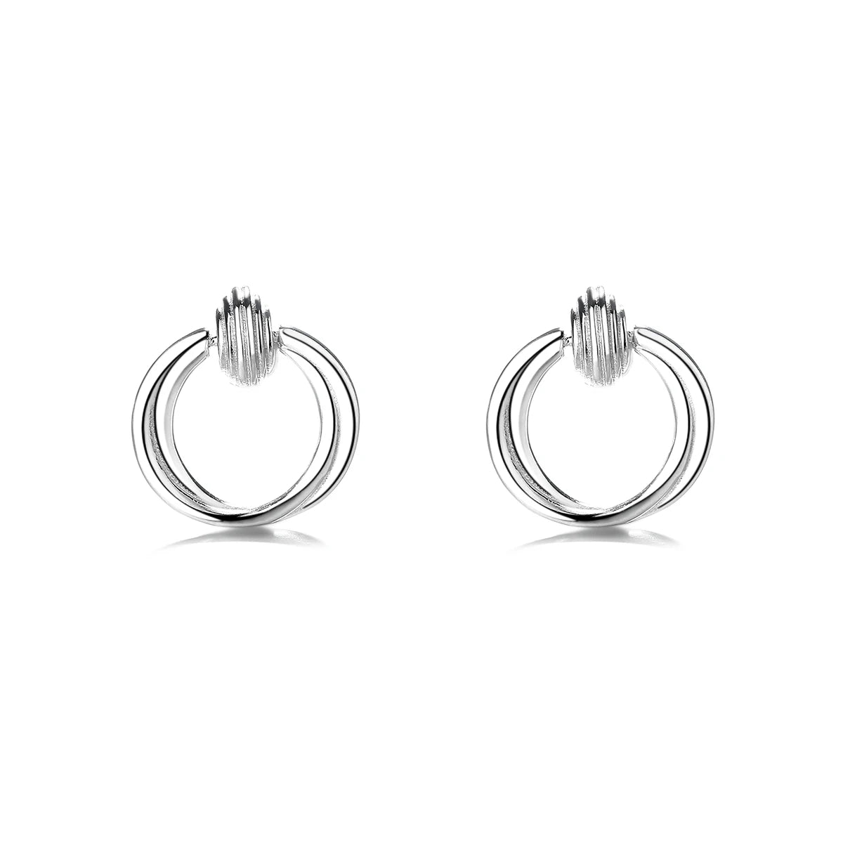 Fashion Wholesale Custom Silver Plated Earrings Fine Zircon 925 Sterling Silver Fine Jewelry Stud Earrings for Women