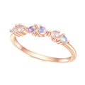 OL0954 Abiding Jewelry New Product Round Brilliant Cut 2.5mm African Opal Gemstone 925 Silver Eternity Wedding Ring Bands