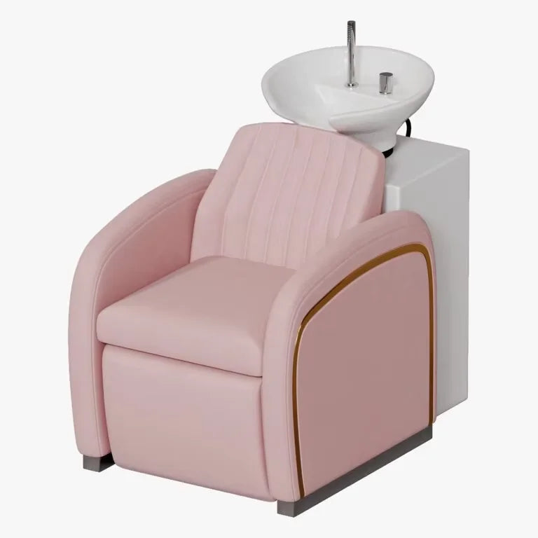 Modern Salon Shampoo Chair with Ceramic Bowl Furniture Other Salon Furniture