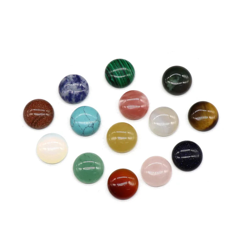 DIY 16mm Round Flat Back Cabochon Gemstone