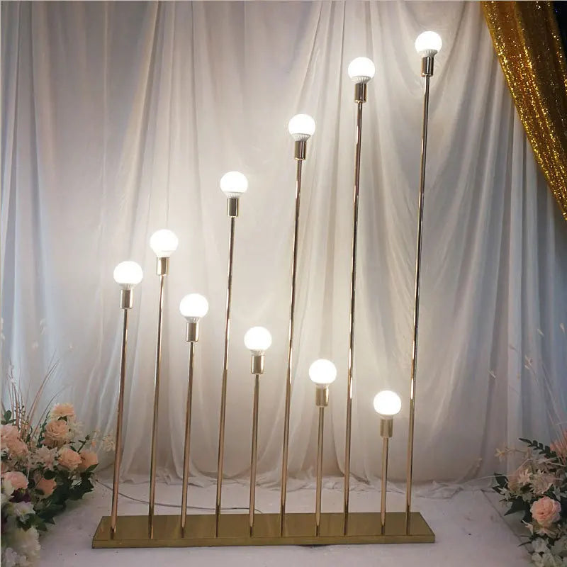 Explosion Wedding Props 5 Heads 10heads Golden Light Bulb Road Lead Wedding Tip Light Bulb T Road Lead Decoration Light