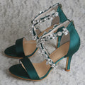 (22 Colors)Diamond Crystal White Heels for Weddings