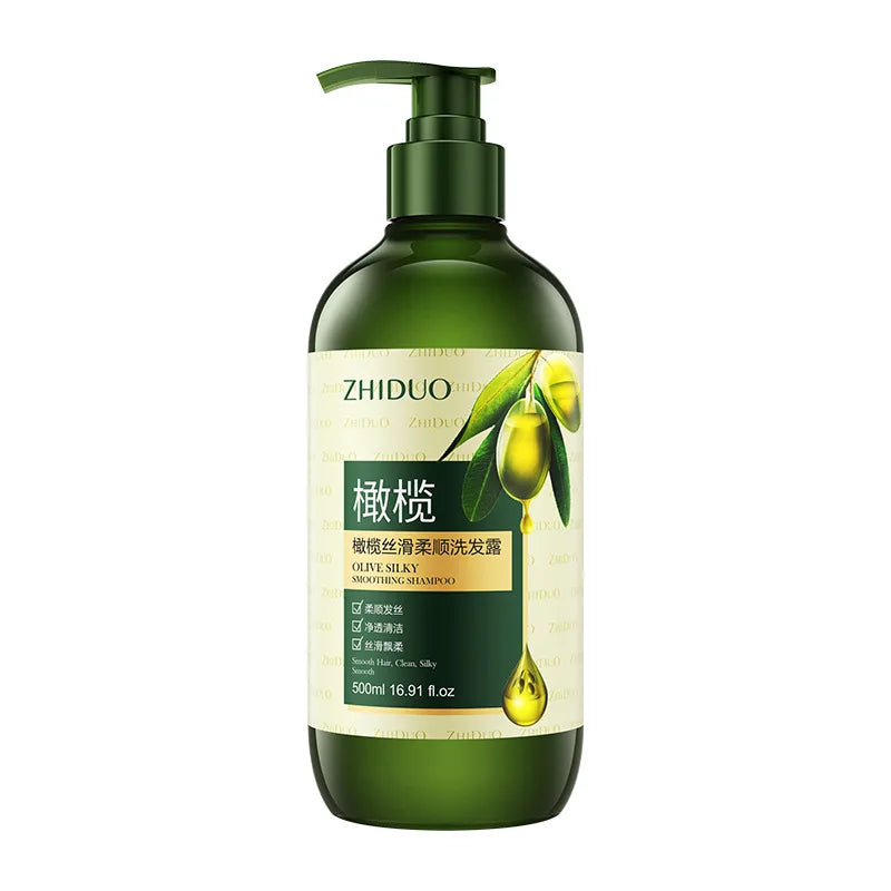 ZHIDUO Olive Silky and Soft Hair Care Refreshing Oil Control Olive Shampoo