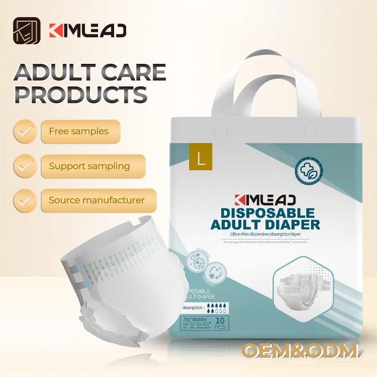 Kimlead Adult Diapers Wholesale 4x Postpartum Products Adult Diaper Non-woven Adult Diaper
