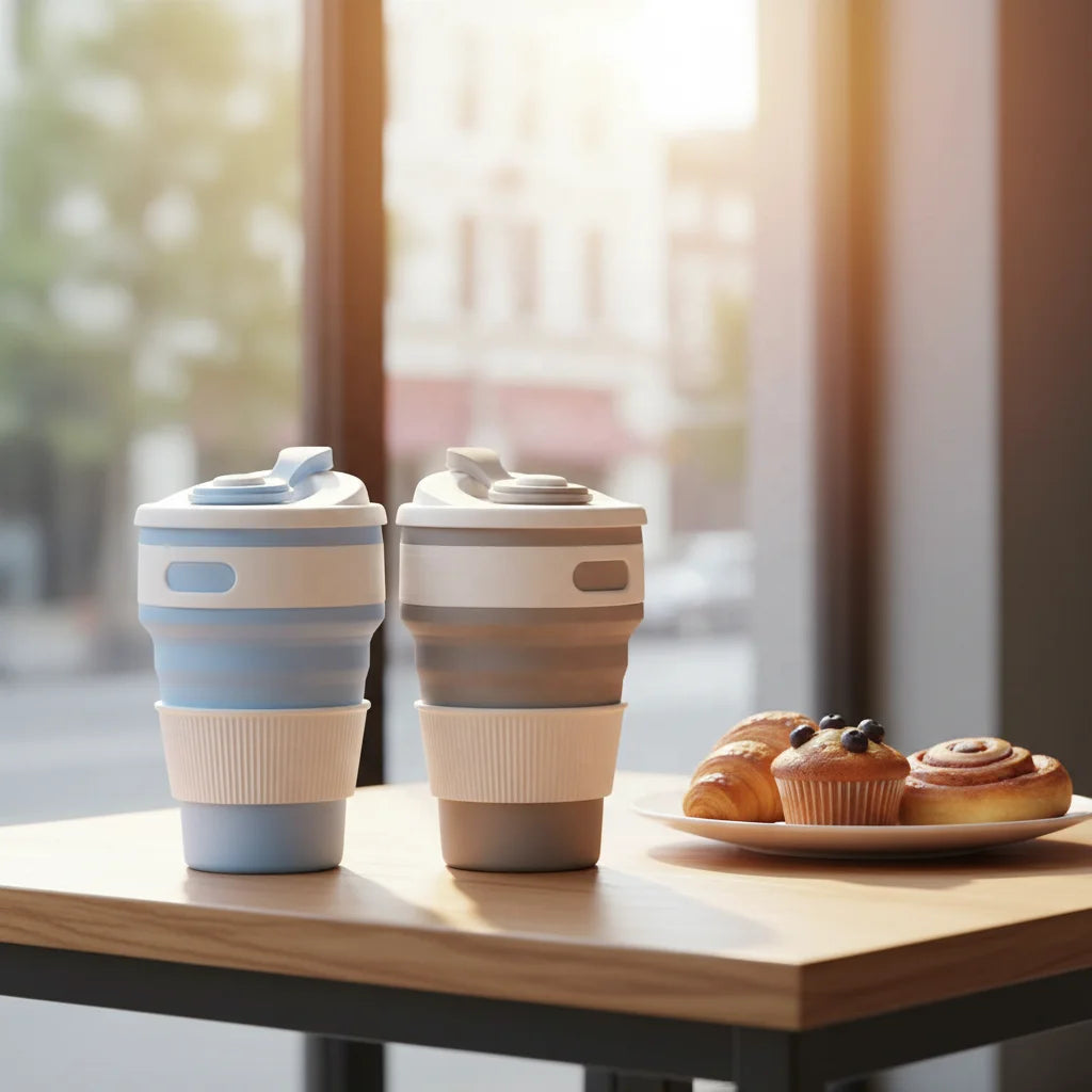 High Quality Reusable Multi Color 470ml 16oz Modern Design Portable Silicone Travel Cup for Business Gifts
